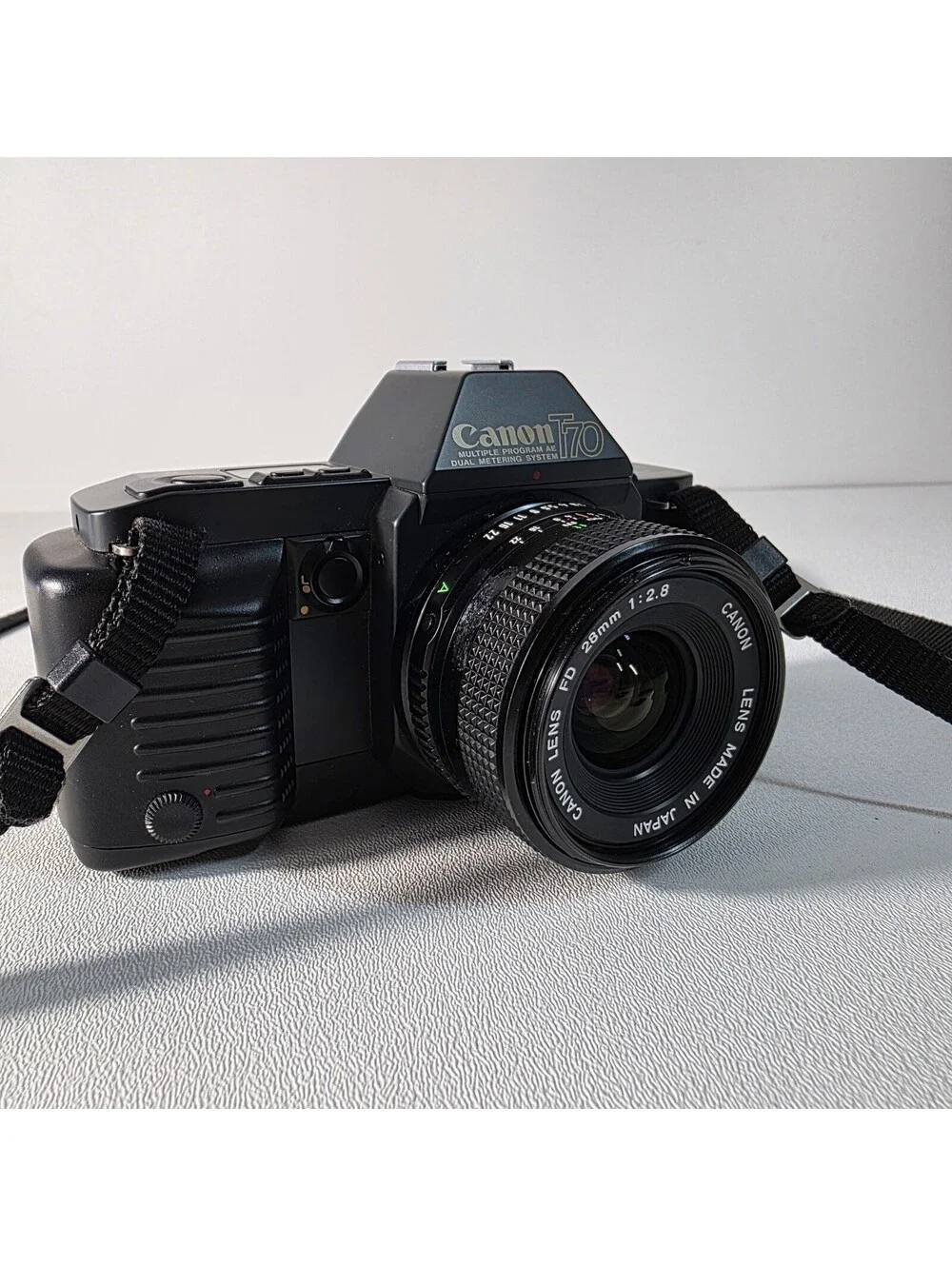 Canon T70 35mm SLR Camera with Canon 28mm F/2.8 Lens - Tested and Working